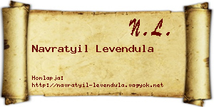 Navratyil Levendula névjegykártya